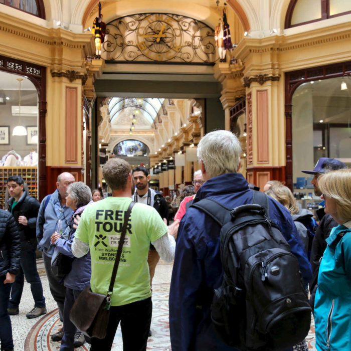 I_m Free Melbourne tour group with guide in the Block Arcade_1