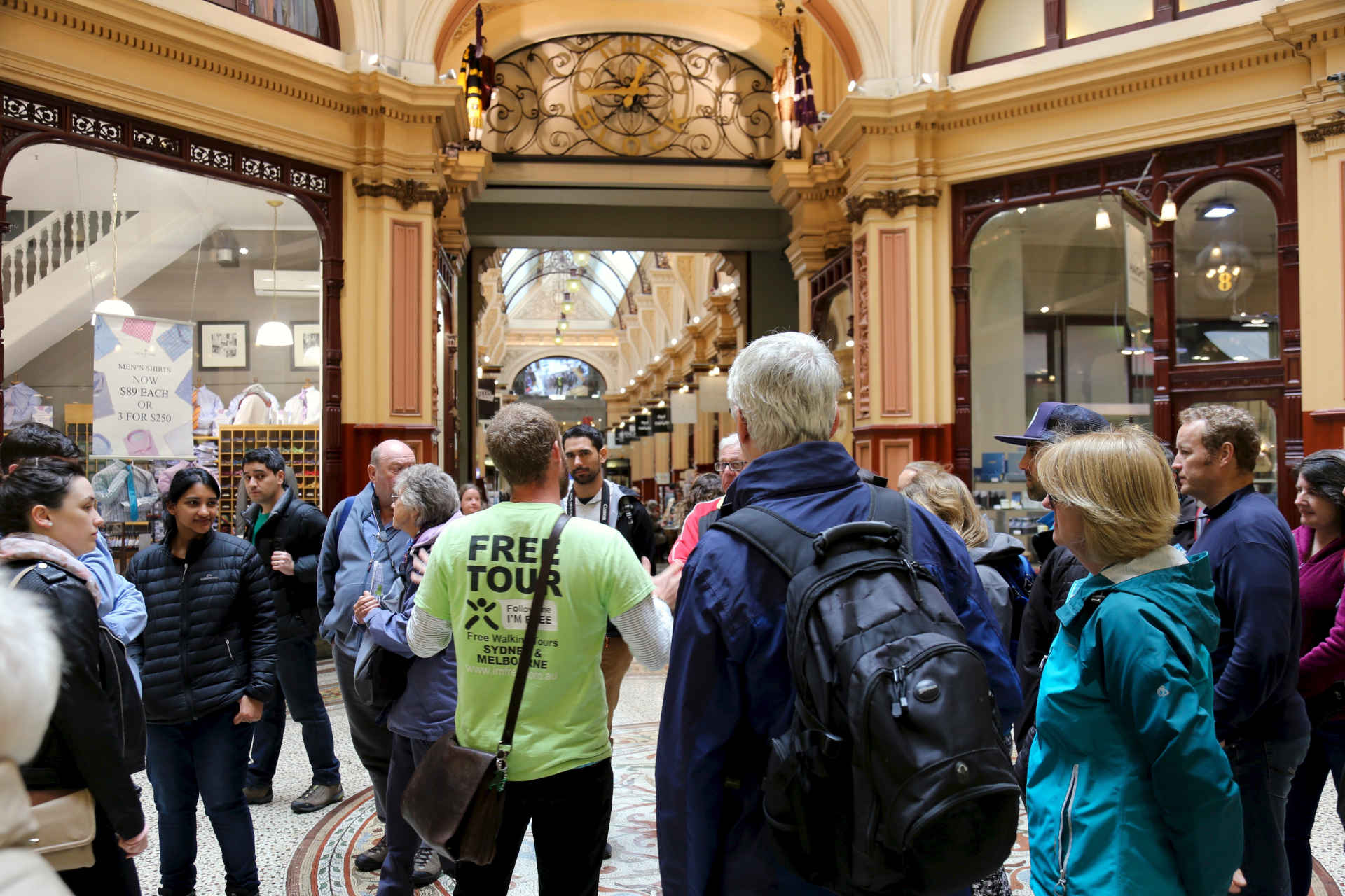 I_m Free Melbourne tour group with guide in the Block Arcade_1