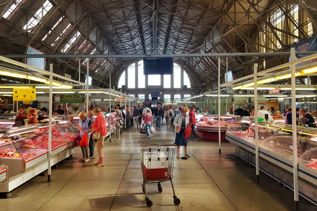 Inside Riga central market
