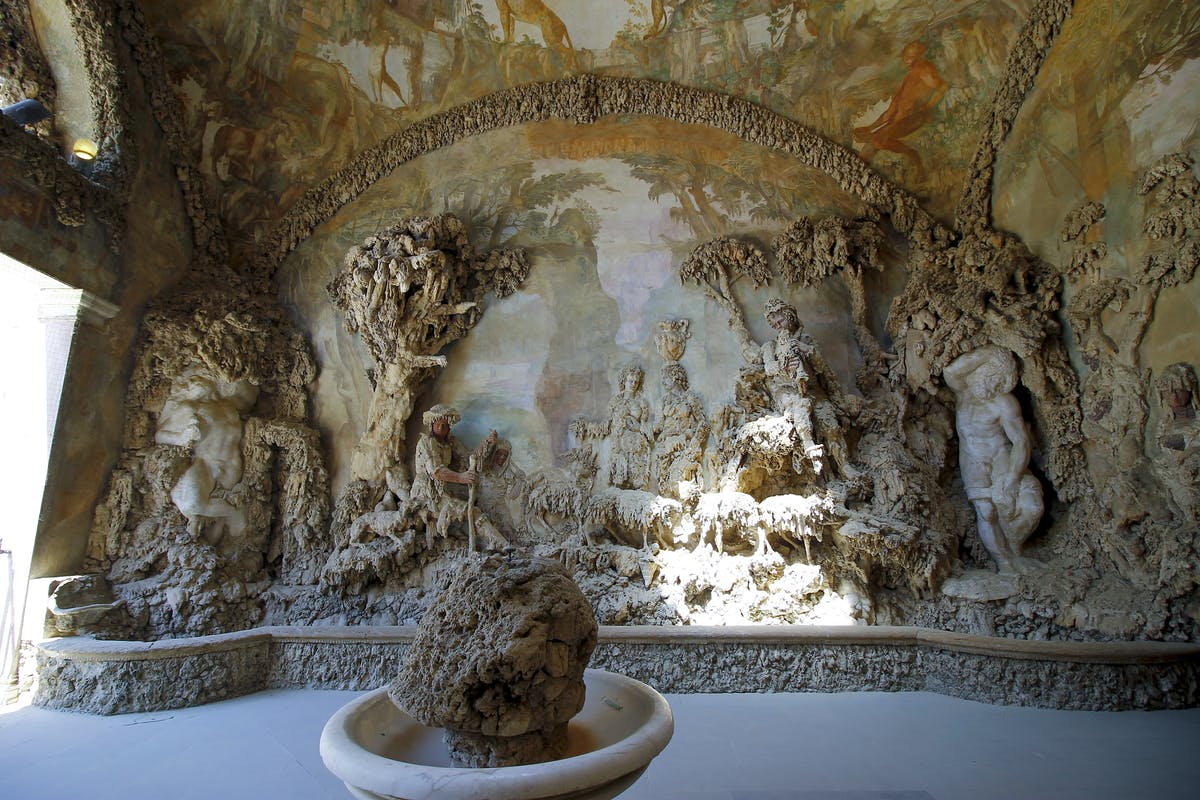 The Buontalenti grotto inside the Boboli Gardens in Florence
