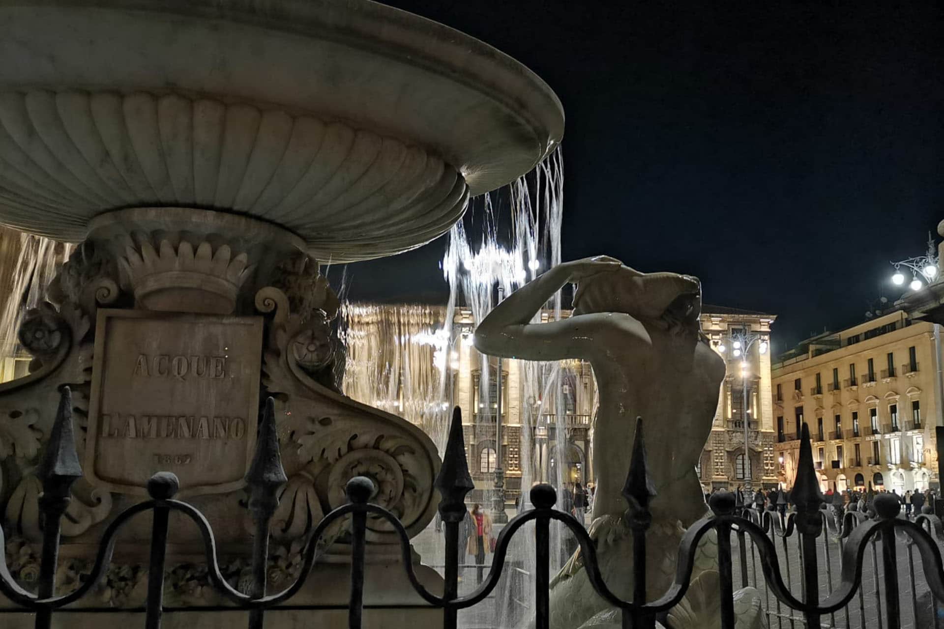 Baroque fountain in Catania